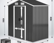 metalna vrtna kucica za alat antracit